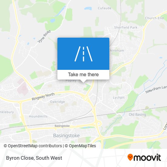 Byron Close map