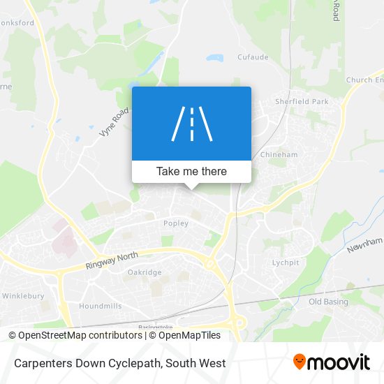 Carpenters Down Cyclepath map