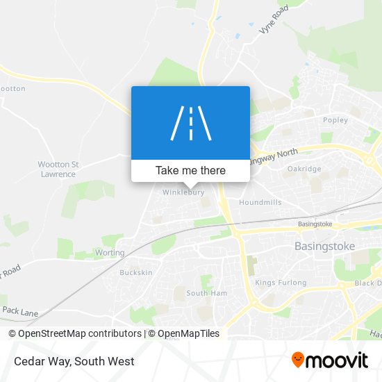 Cedar Way map