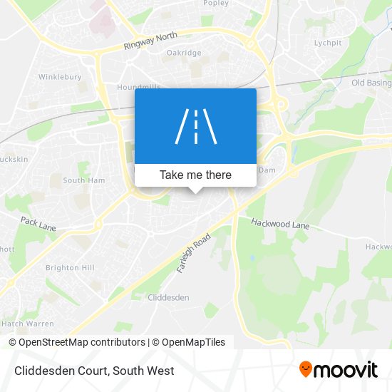 Cliddesden Court map