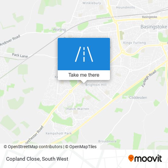 Copland Close map