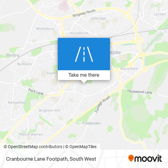Cranbourne Lane Footpath map