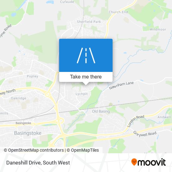 Daneshill Drive map