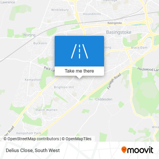 Delius Close map