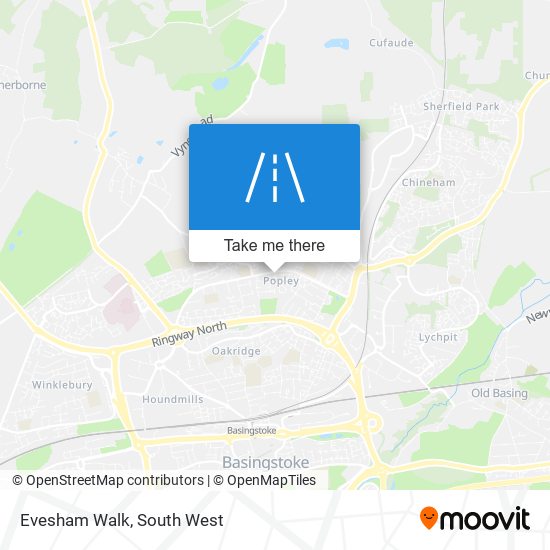Evesham Walk map