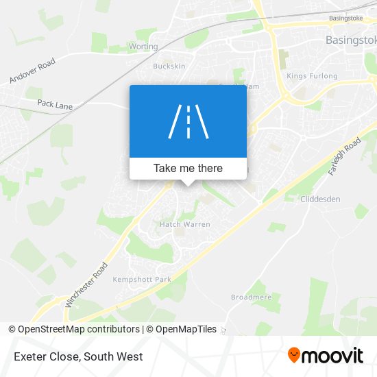 Exeter Close map