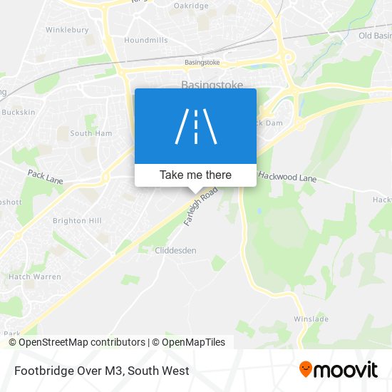 Footbridge Over M3 map