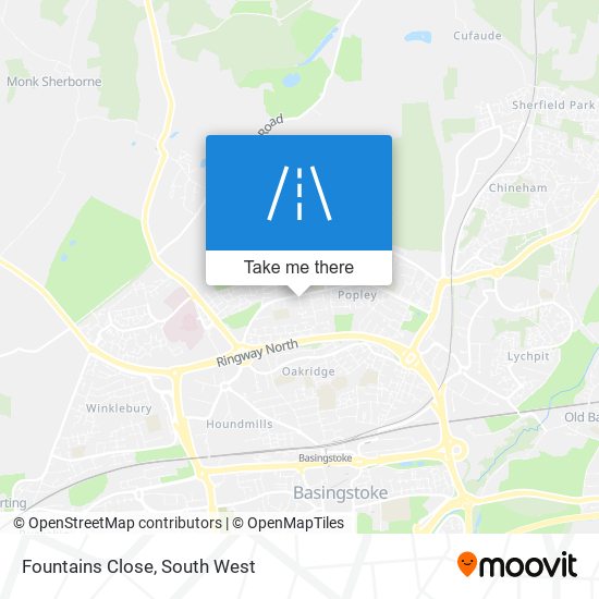 Fountains Close map