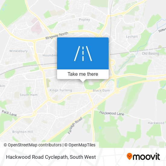 Hackwood Road Cyclepath map