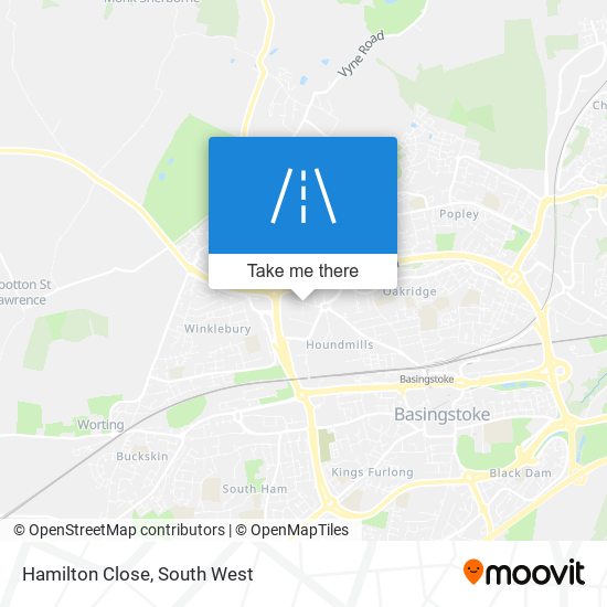 Hamilton Close map