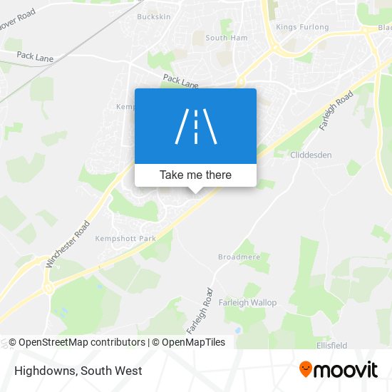Highdowns map