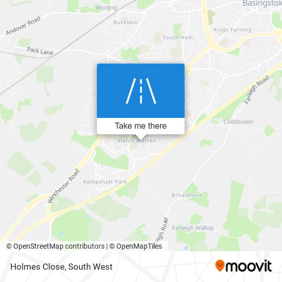 Holmes Close map