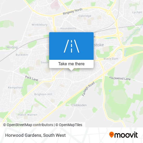 Horwood Gardens map
