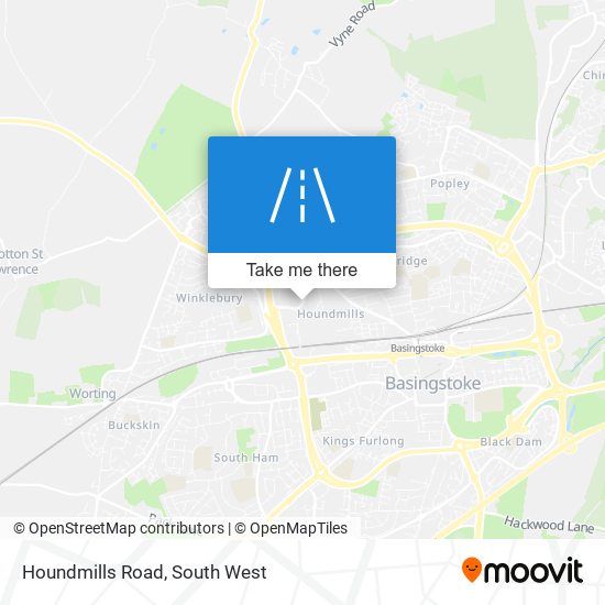 Houndmills Road map