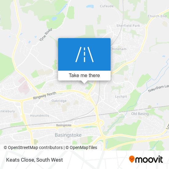 Keats Close map