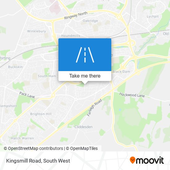 Kingsmill Road map