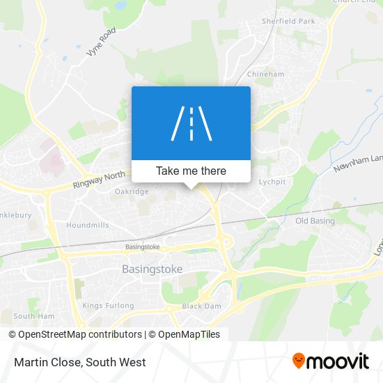 Martin Close map