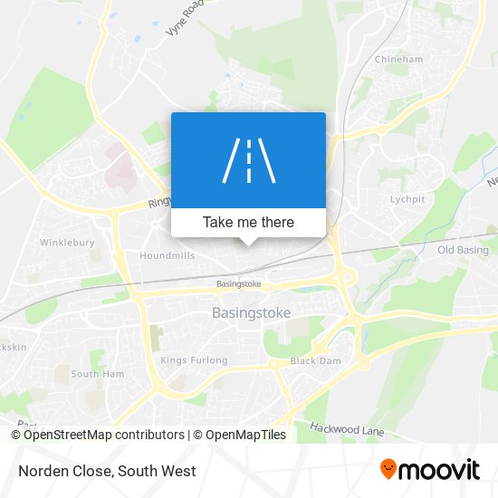 Norden Close map