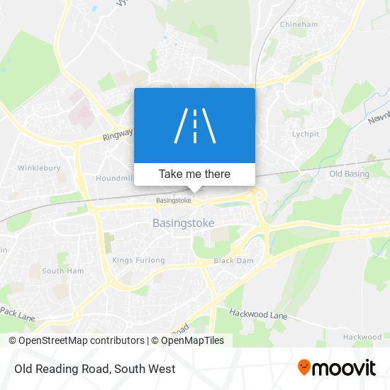 Old Reading Road map