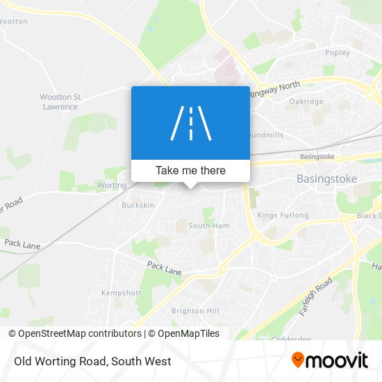 Old Worting Road map