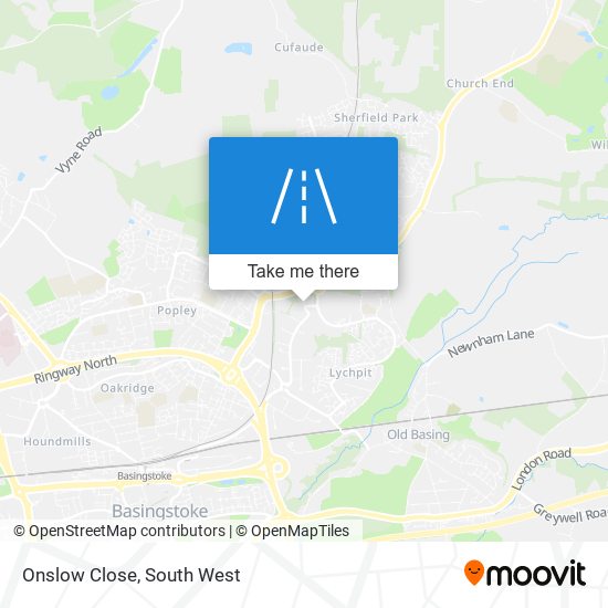 Onslow Close map