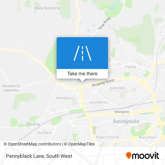 Pennyblack Lane map