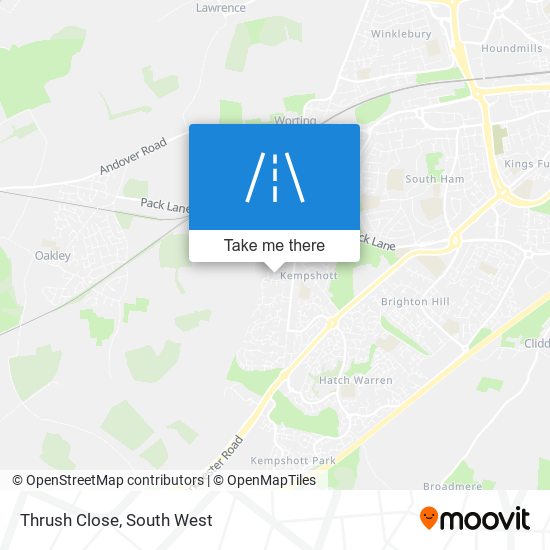 Thrush Close map