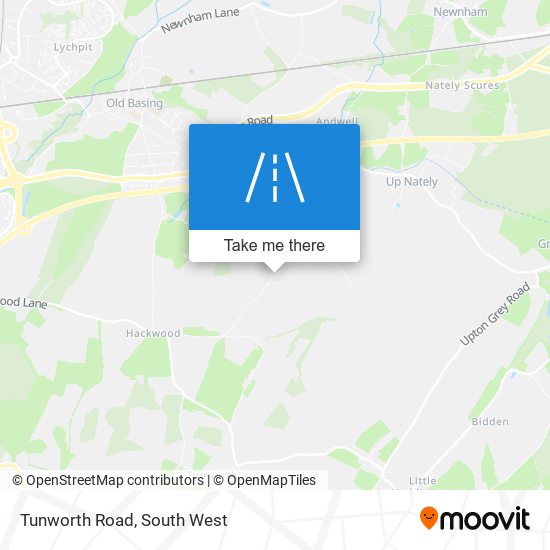 Tunworth Road map