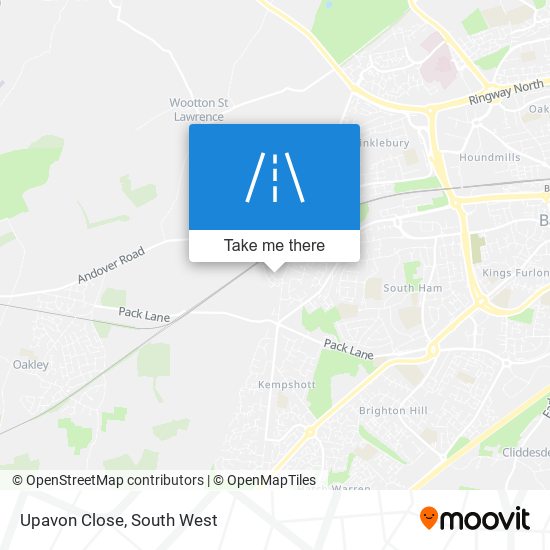 Upavon Close map