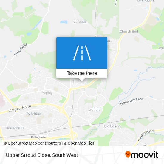 Upper Stroud Close map