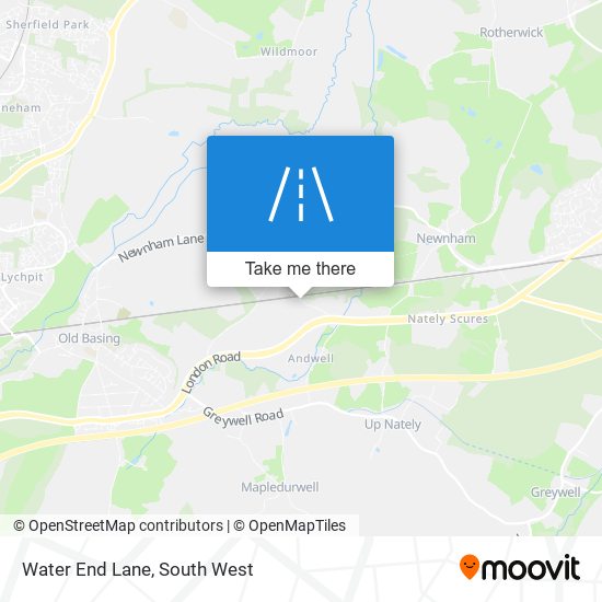 Water End Lane map