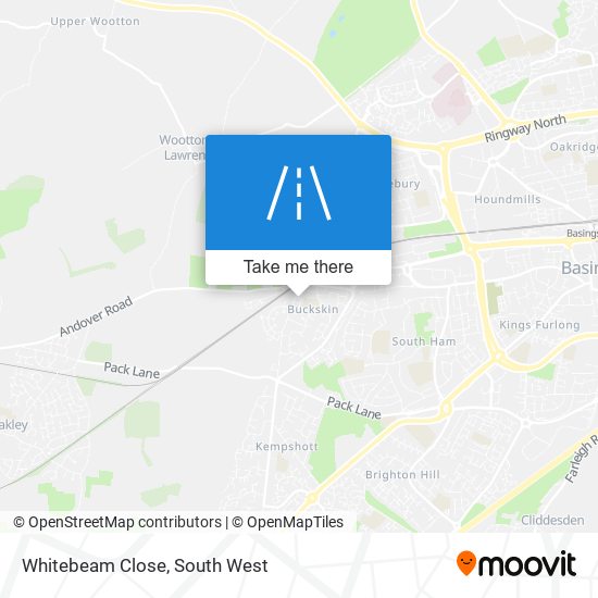 Whitebeam Close map
