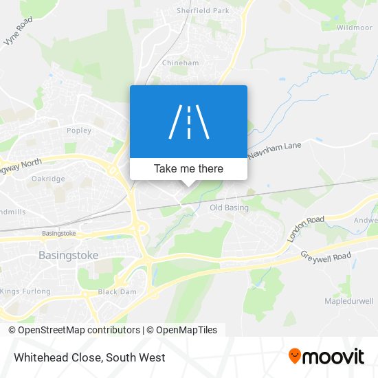 Whitehead Close map
