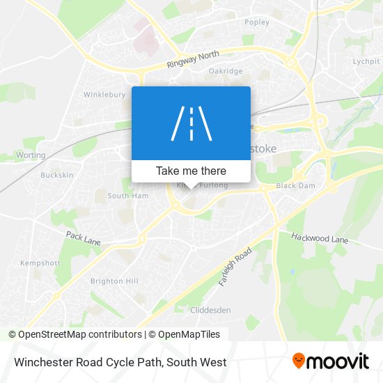 Winchester Road Cycle Path map