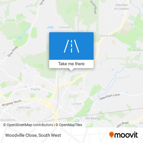 Woodville Close map