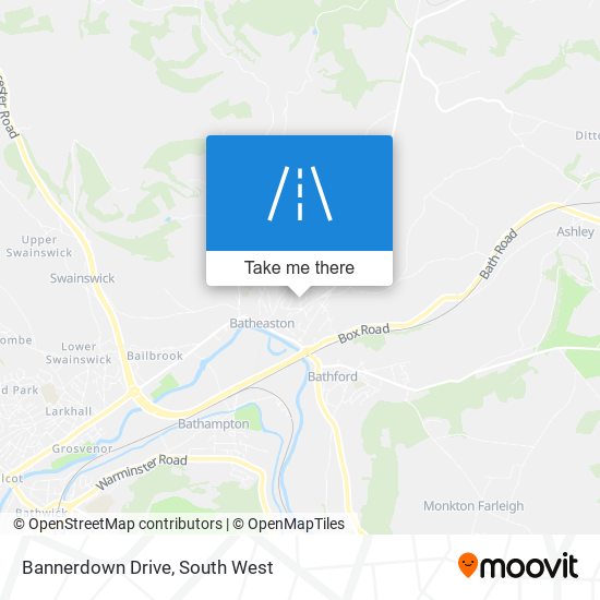 Bannerdown Drive map