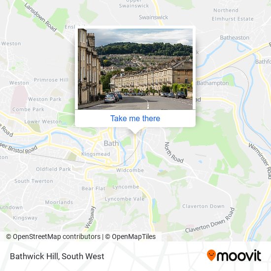 Bathwick Hill map