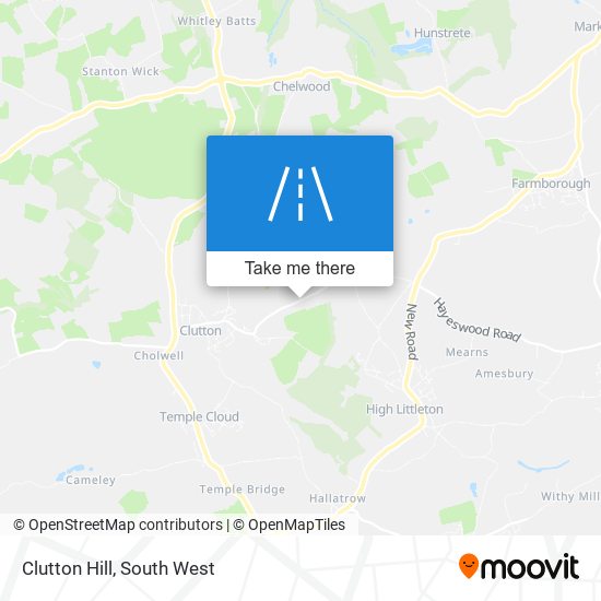 Clutton Hill map