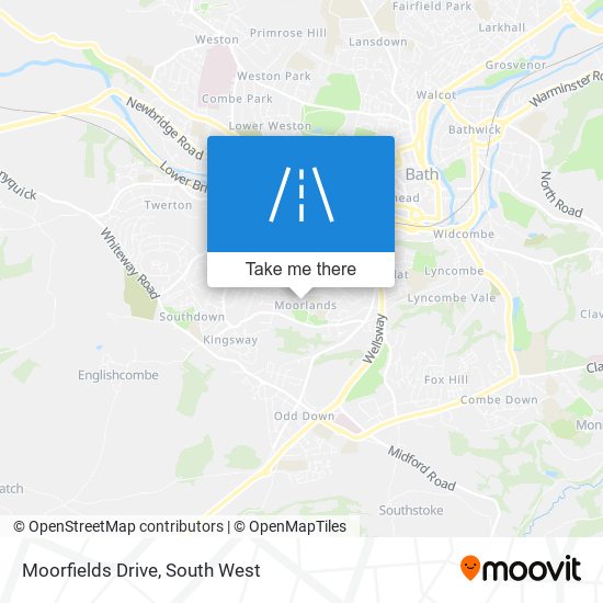 Moorfields Drive map