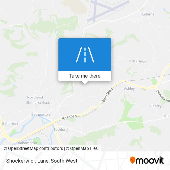 Shockerwick Lane map