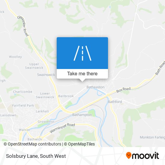 Solsbury Lane map