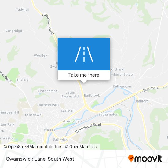 Swainswick Lane map