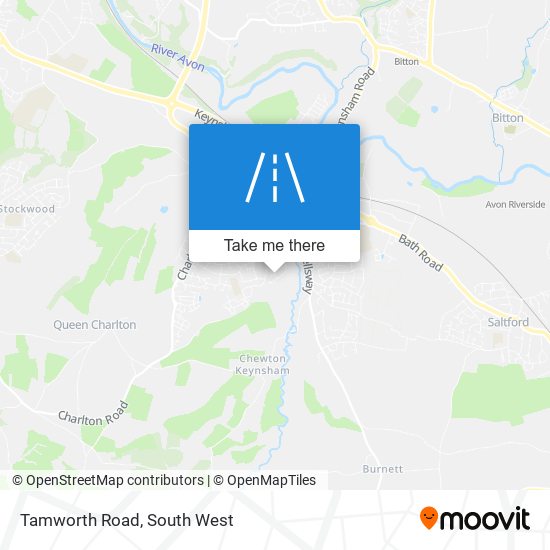 Tamworth Road map