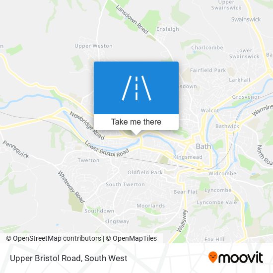Upper Bristol Road map