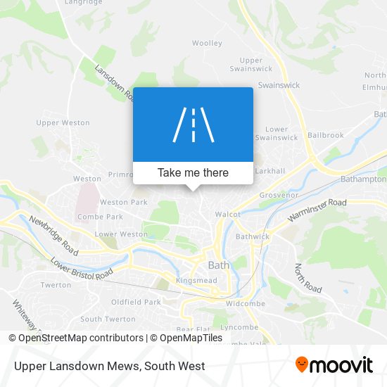 Upper Lansdown Mews map