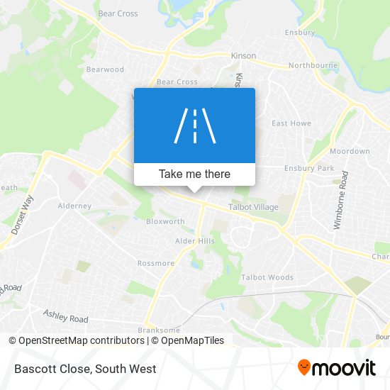Bascott Close map