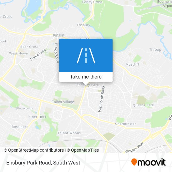 Ensbury Park Road map