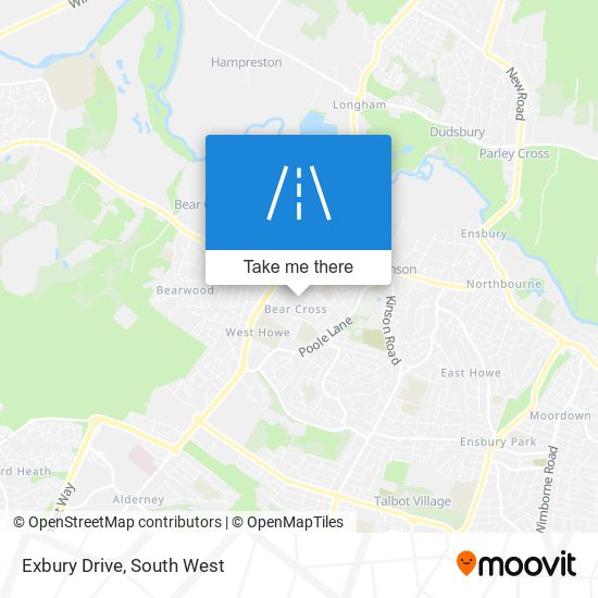 Exbury Drive map