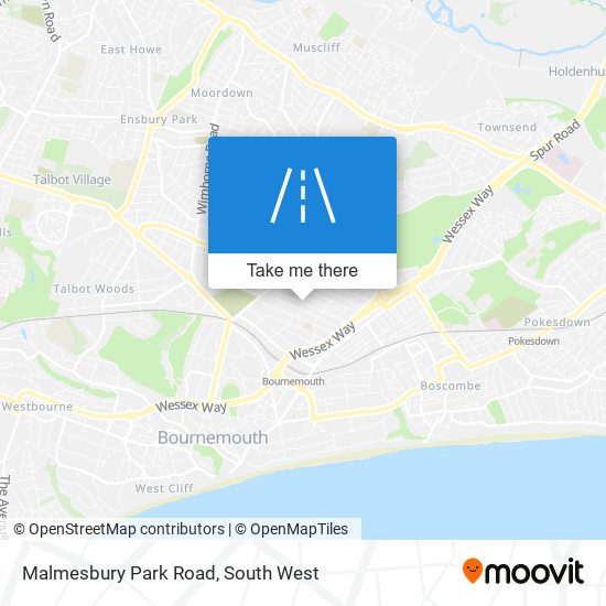 Malmesbury Park Road map