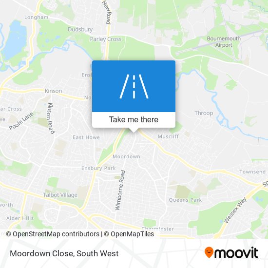 Moordown Close map